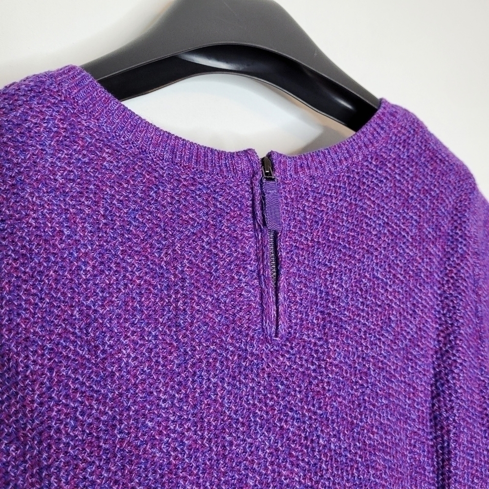 Talbots Purple Knit Waffle Sweater - Picture 7 of 11